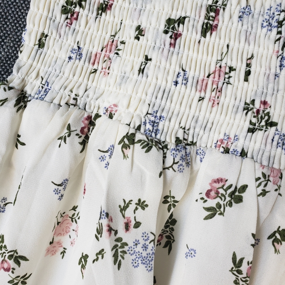 Floral Smocked Spaghetti Strap Midi Dress - Picture 11 of 16